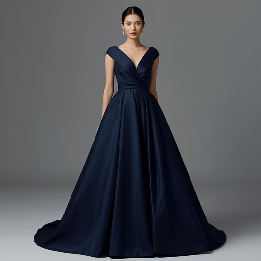 VIONA | Sophisticated Navy Blue Ball Gown